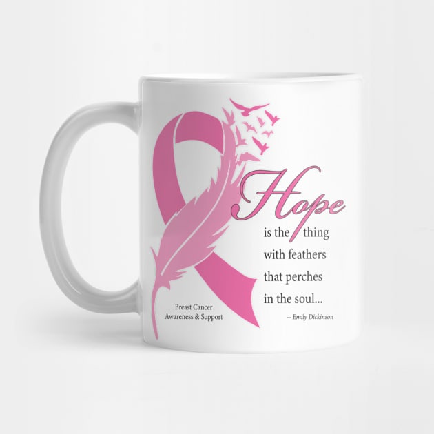 Breast cancer hope quote with black type by Just Winging It Designs